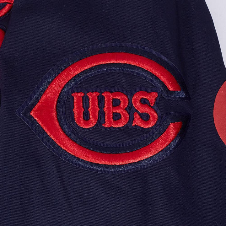Chicago Cubs 1929 Logo Men's Bomber Jacket by Pro Standard Jackets & Outerwear PRO STANDARD