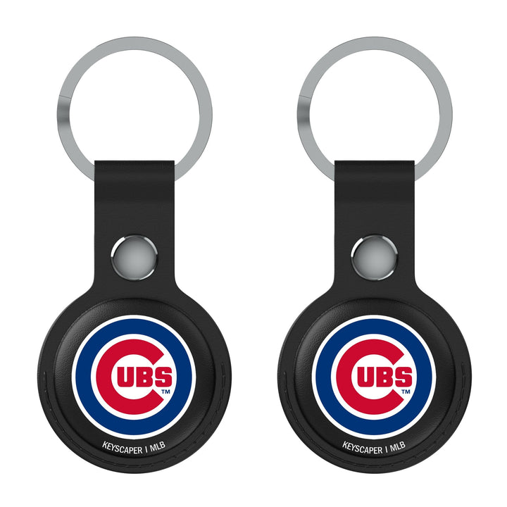 Chicago Cubs Insignia Black Airtag Holder 2-Pack Mobile Accessories Keyscaper