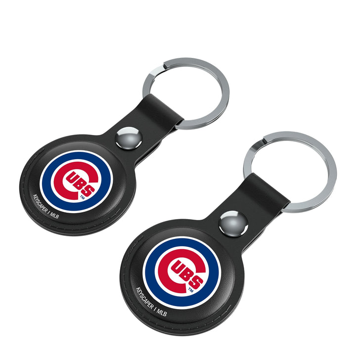 Chicago Cubs Insignia Black Airtag Holder 2-Pack Mobile Accessories Keyscaper