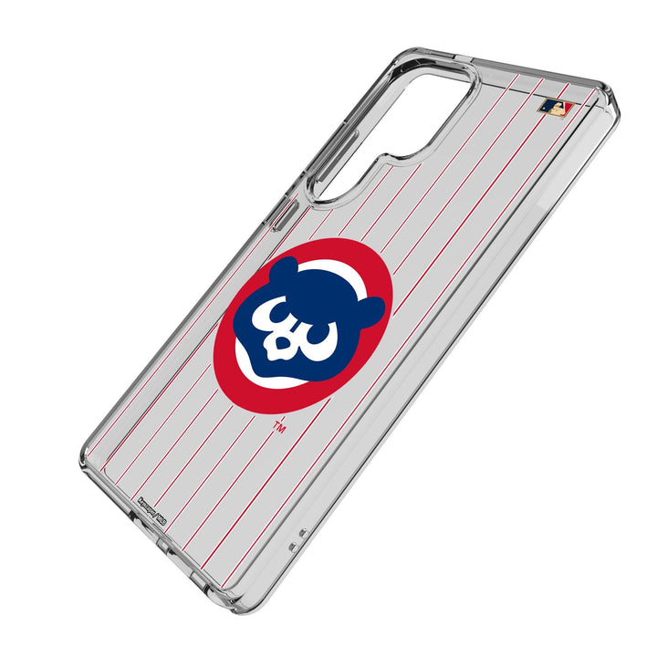 Chicago Cubs Home 1979-1993 - Cooperstown Collection Pinstripe Clear Phone Case for Samsung Galaxy Phone Cases Keyscaper