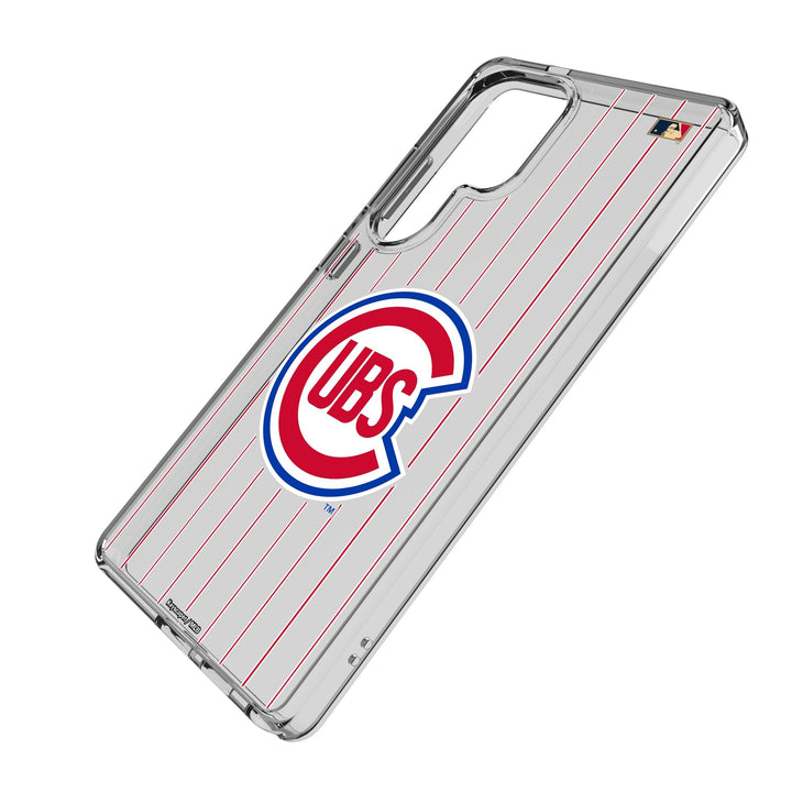 Chicago Cubs 1948-1956 - Cooperstown Collection Pinstripe Clear Phone Case for Samsung Galaxy Phone Cases Keyscaper
