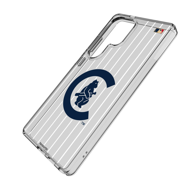 Chicago Cubs 1911-1912 - Cooperstown Collection Pinstripe Clear Phone Case for Samsung Galaxy Phone Cases Keyscaper
