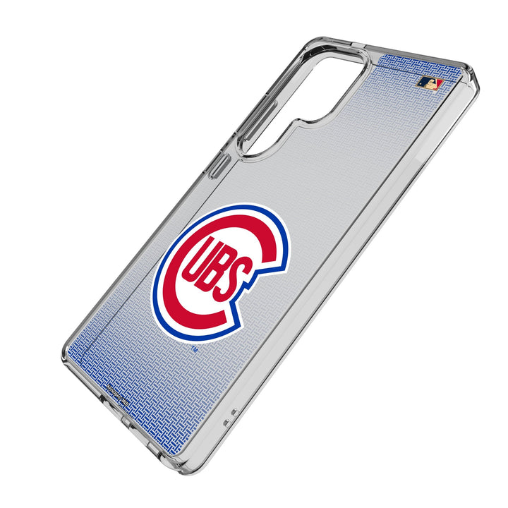 Chicago Cubs 1948-1956 - Cooperstown Collection Linen Clear Phone Case for Samsung Galaxy Phone Cases Keyscaper
