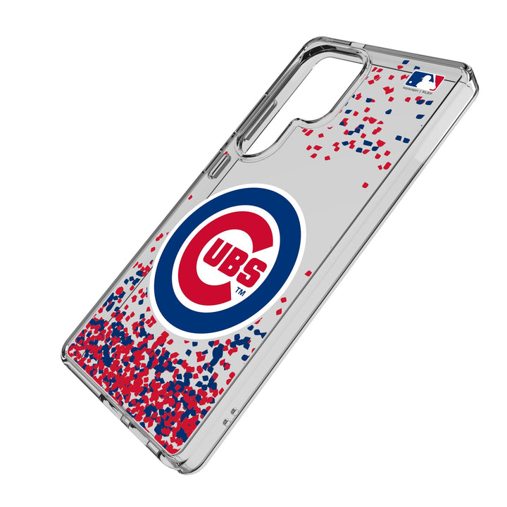 Chicago Cubs Confetti Clear Phone Case for Samsung Galaxy Phone Cases Keyscaper