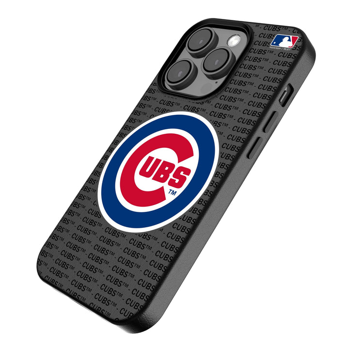 Chicago Cubs Text Backdrop MagSafe Compatible Phone Case for Apple iPhone Phone Cases Keyscaper