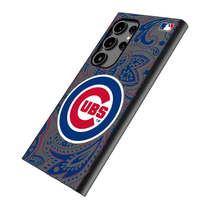 Chicago Cubs Paisley MagSafe Compatible Phone Case for Samsung Galaxy Phone Cases Keyscaper