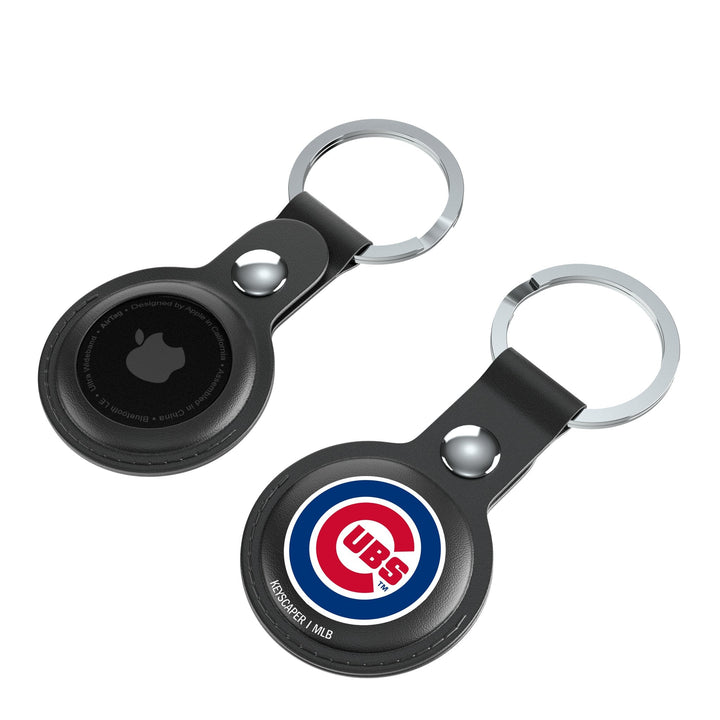 Chicago Cubs Insignia Black Airtag Holder 2-Pack Mobile Accessories Keyscaper