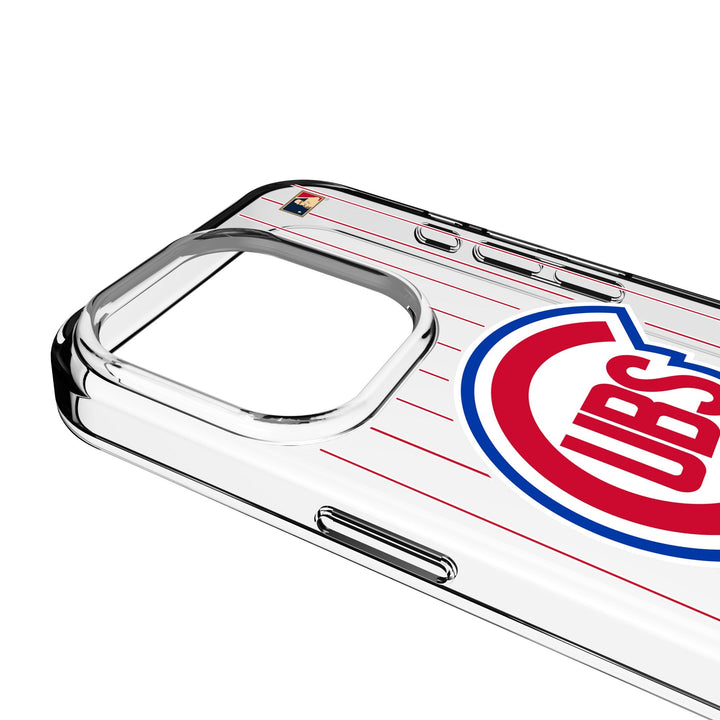 Chicago Cubs 1948-1956 - Cooperstown Collection Pinstripe Clear Phone Case for Apple iPhone Phone Cases Keyscaper