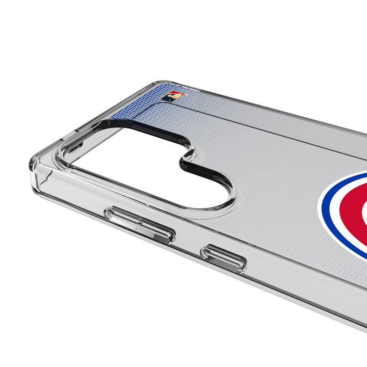 Chicago Cubs 1948-1956 - Cooperstown Collection Linen Clear Phone Case for Samsung Galaxy Phone Cases Keyscaper