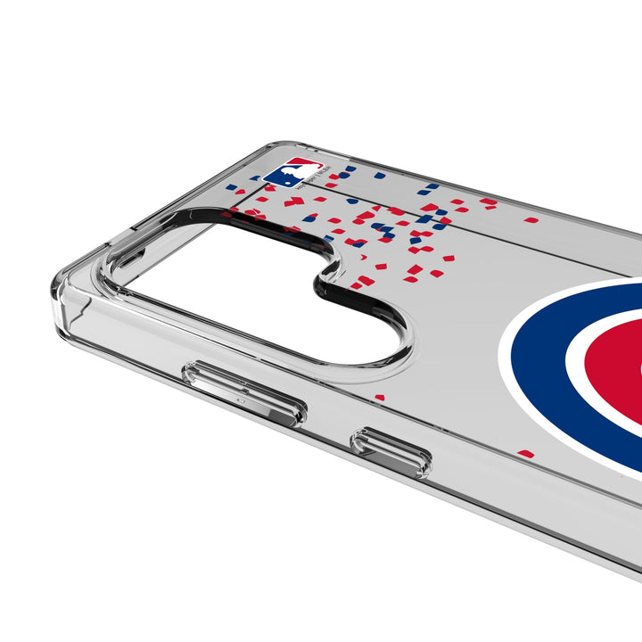 Chicago Cubs Confetti Clear Phone Case for Samsung Galaxy Phone Cases Keyscaper