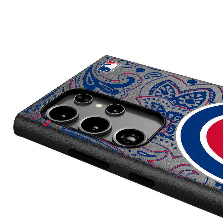 Chicago Cubs Paisley MagSafe Compatible Phone Case for Samsung Galaxy Phone Cases Keyscaper