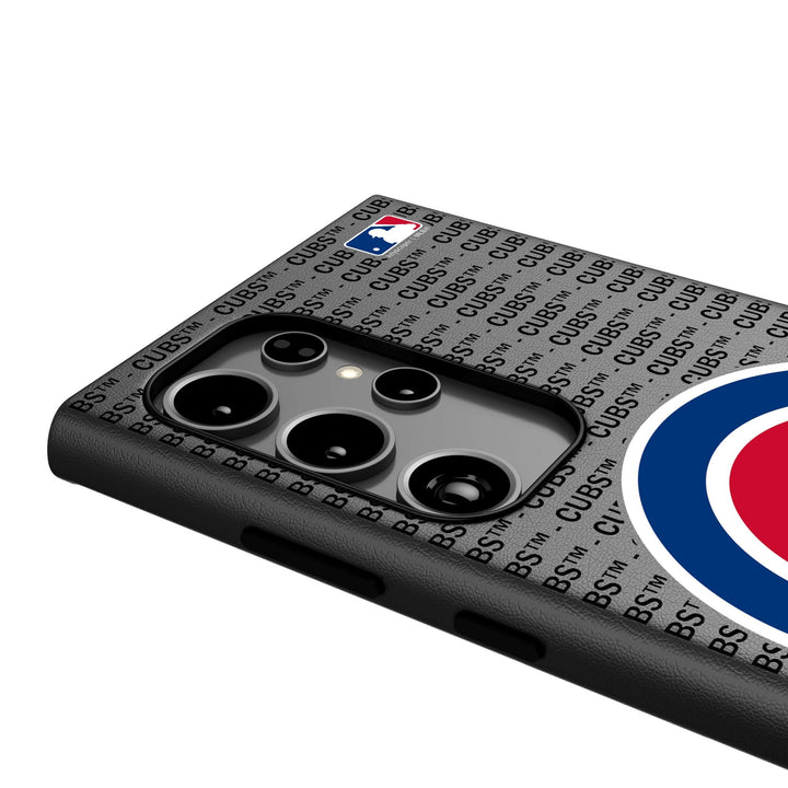 Chicago Cubs Text Backdrop MagSafe Compatible Phone Case for Samsung Galaxy Phone Cases Keyscaper