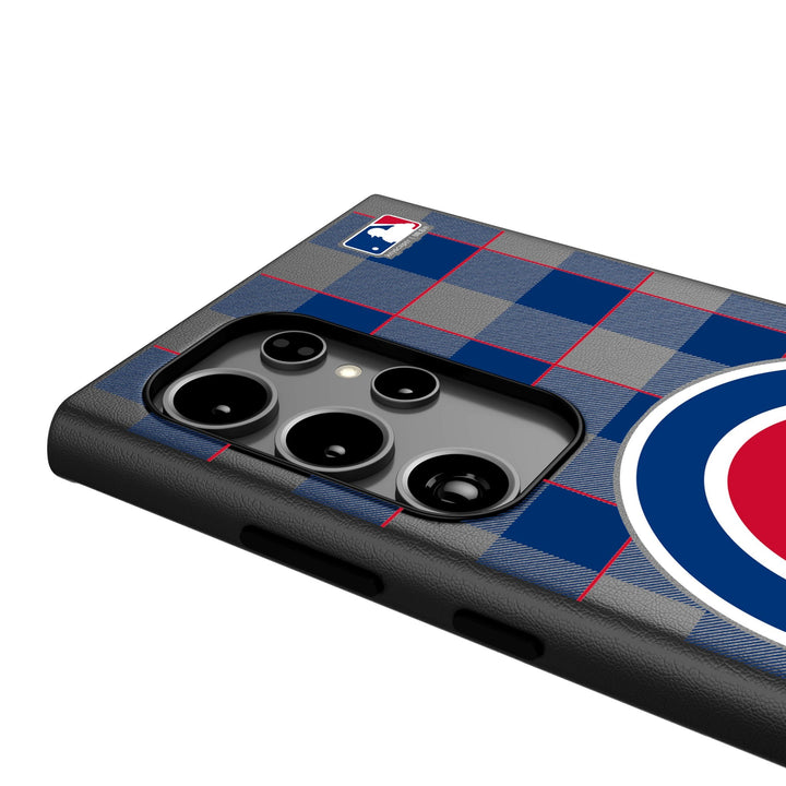 Chicago Cubs Plaid MagSafe Compatible Phone Case for Samsung Galaxy Phone Cases Keyscaper