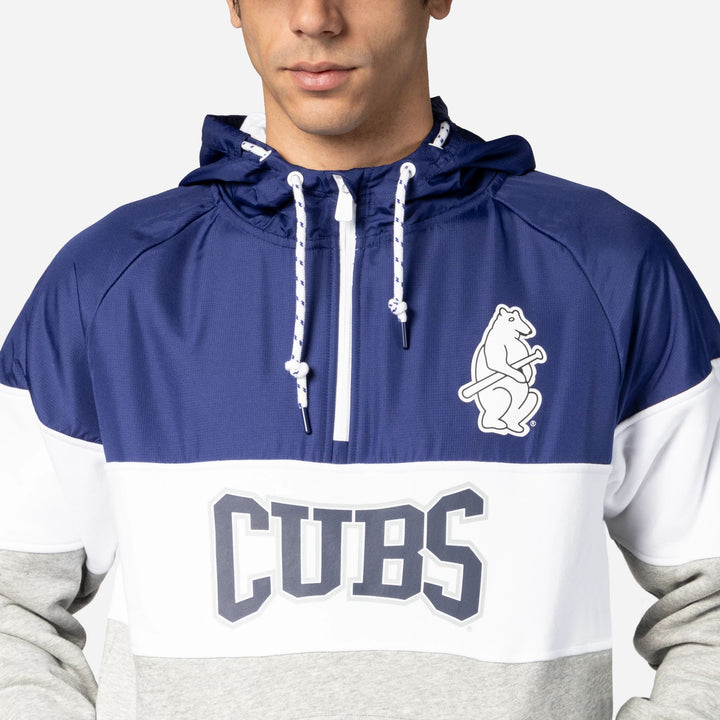 Chicago Cubs 1914 Quarter Zip Hoodie Grey Navy by New Era Sweatshirts & Hoodies Ivy Shop