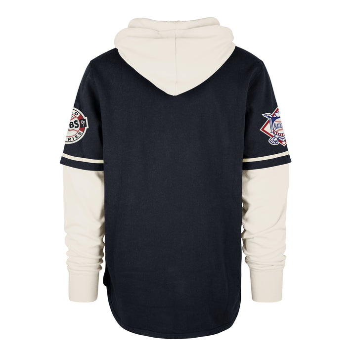 Chicago Cubs Trifecta Unisex Short Sleeve Pullover Hoodie Navy by '47 Brand Sweatshirts & Hoodies '47 BRAND