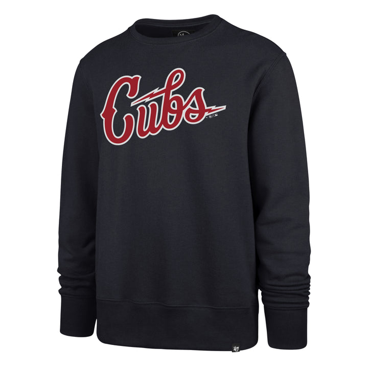 Chicago Cubs Blues Alt Script Navy Unisex Crew by '47 Brand Sweatshirts & Hoodies Ivy Shop