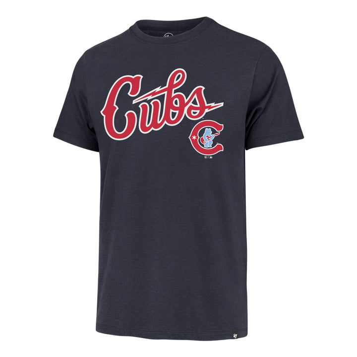 Chicago Cubs Blues Alt Script C Bear Navy Franklin Unisex Tee by '47 Brand Short Sleeve Tees '47 BRAND