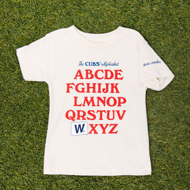 Chicago Cubs X Mini Wonder Alphabet Toddler Tee Short Sleeve Tees Alice & Wonder