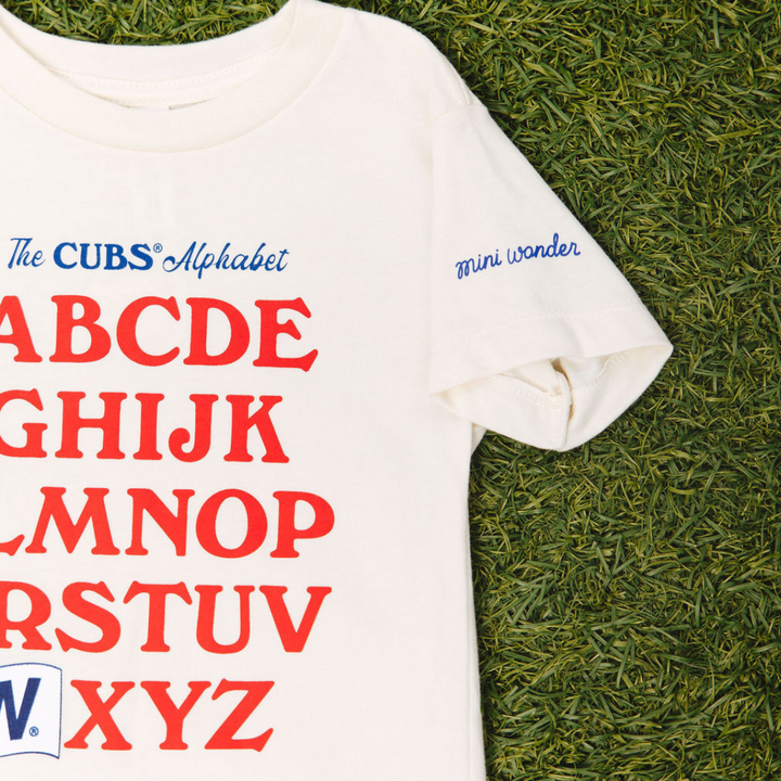 Chicago Cubs X Mini Wonder Alphabet Toddler Tee Short Sleeve Tees Alice & Wonder