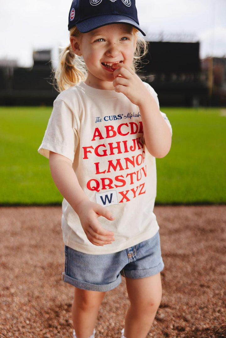 Chicago Cubs X Mini Wonder Alphabet Toddler Tee Short Sleeve Tees Alice & Wonder