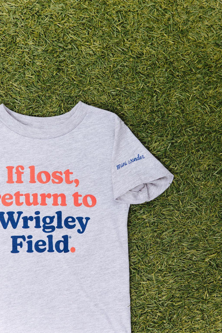 Chicago Cubs X Mini Wonder Return to Wrigley Gray Toddler Tee Short Sleeve Tees Alice & Wonder