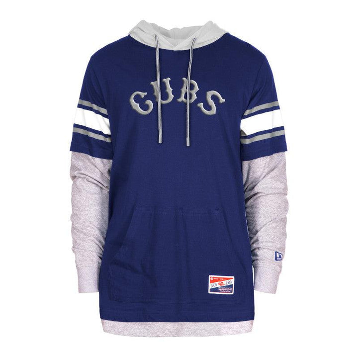 CHICAGO CUBS NEW ERA MEN'S 1914 HOODIE TEE Long Sleeve Tees Ivy Shop