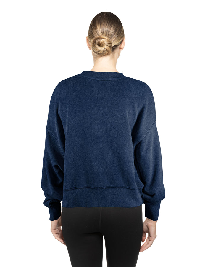 Chicago Cubs 1914 Throwback Navy Women's Crew Sweatshirt by New Era Sweatshirts & Hoodies Ivy Shop