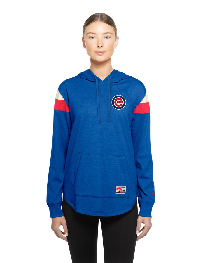 Chicago Cubs Logo Throwback Royal Women's Raglan Hoodie by New Era Sweatshirts & Hoodies Ivy Shop