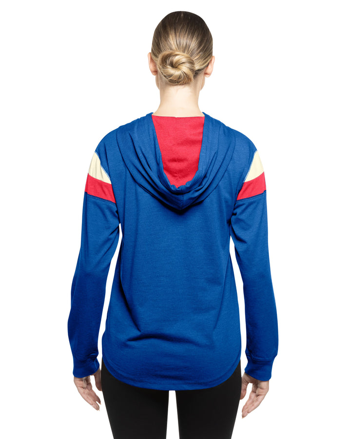 Chicago Cubs Logo Throwback Royal Women's Raglan Hoodie by New Era Sweatshirts & Hoodies Ivy Shop