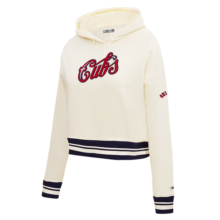 Chicago Cubs 1929 Logo Women's Cream Hoodie by Pro Standard Sweatshirts & Hoodies PRO STANDARD