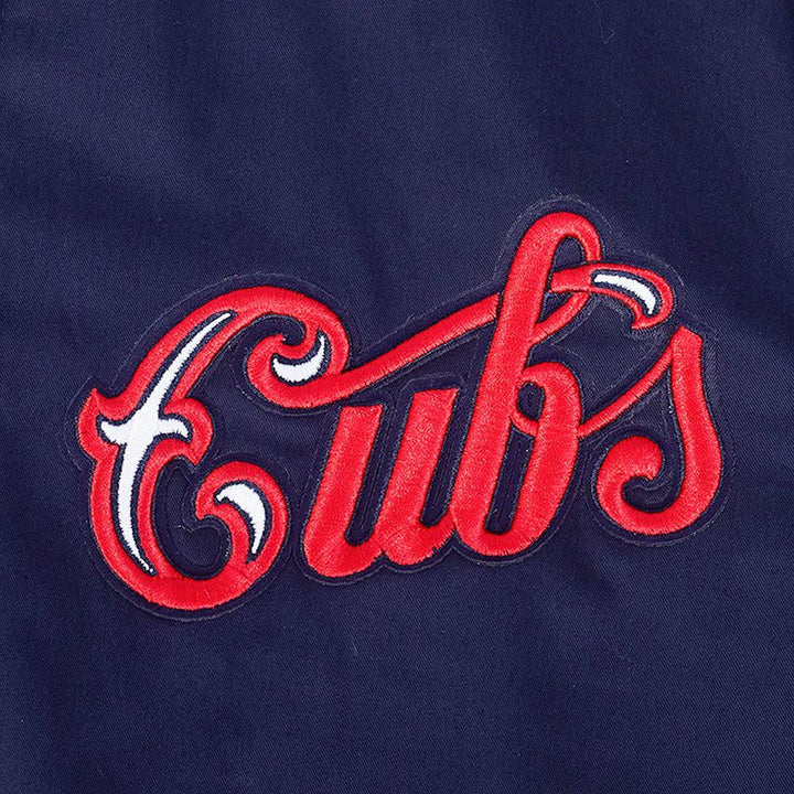 Chicago Cubs 1929 Logo Women's Bomber Jacket by Pro Standard Jackets & Outerwear PRO STANDARD