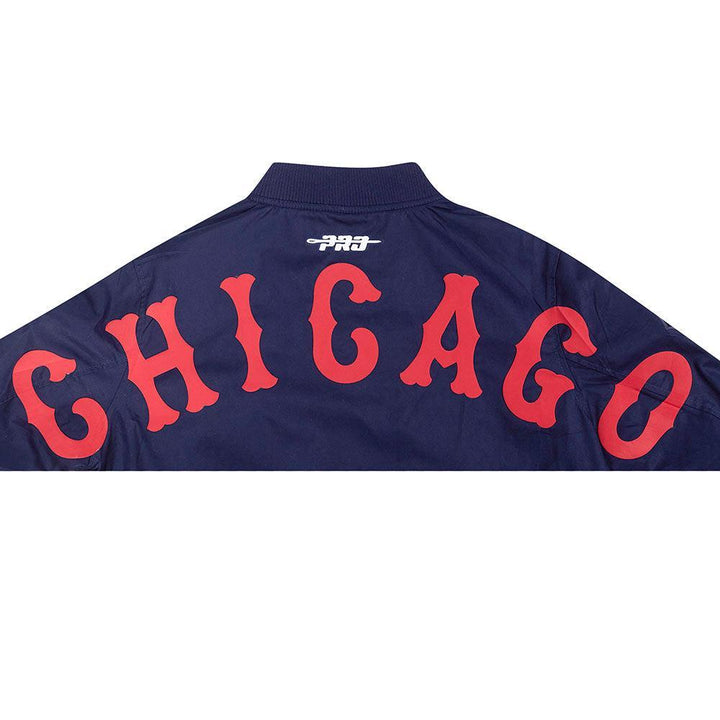 Chicago Cubs 1929 Logo Women's Bomber Jacket by Pro Standard Jackets & Outerwear PRO STANDARD