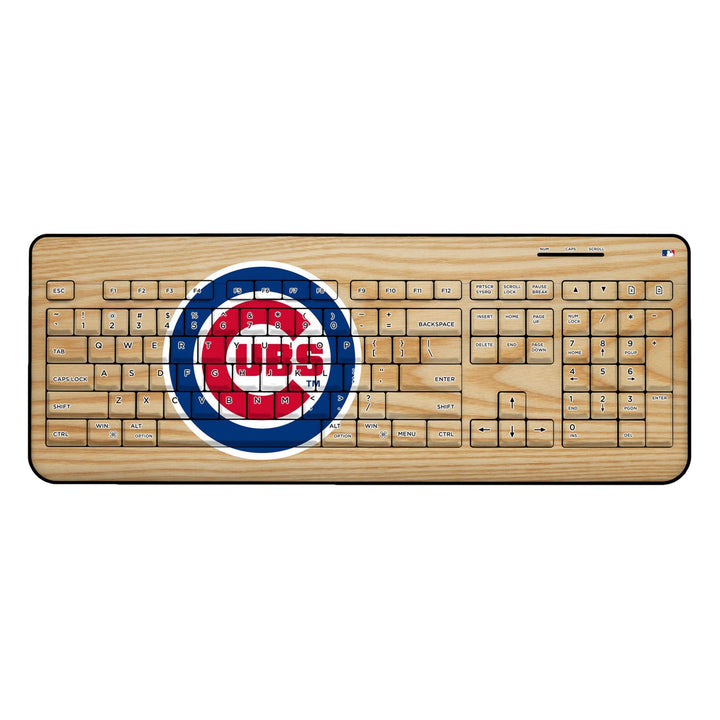 Chicago Cubs Baseball Bat Wireless USB Keyboard Office Products Keyscaper