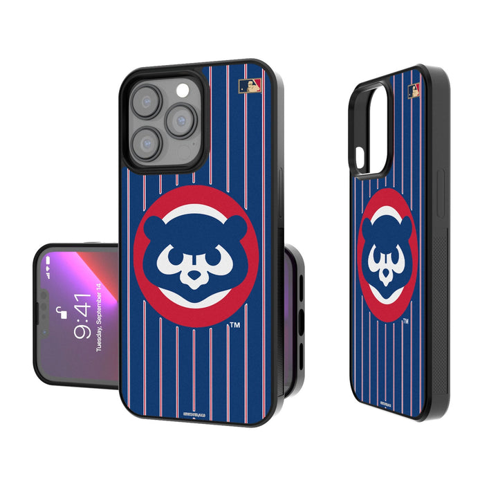 Chicago Cubs Home 1979-1993 - Cooperstown Collection Pinstripe Bump Phone Case Phone Cases Keyscaper