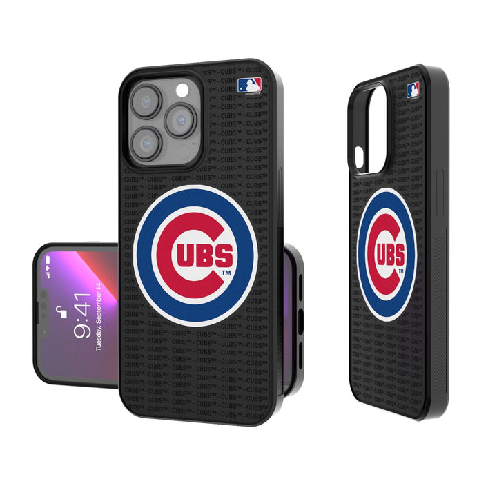 Chicago Cubs Text Backdrop Bump Phone Case Phone Cases Keyscaper