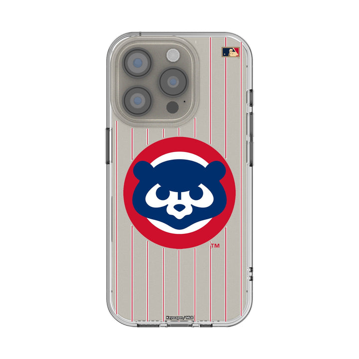 Chicago Cubs Home 1979-1993 - Cooperstown Collection Pinstripe Clear Phone Case for Apple iPhone Phone Cases Keyscaper