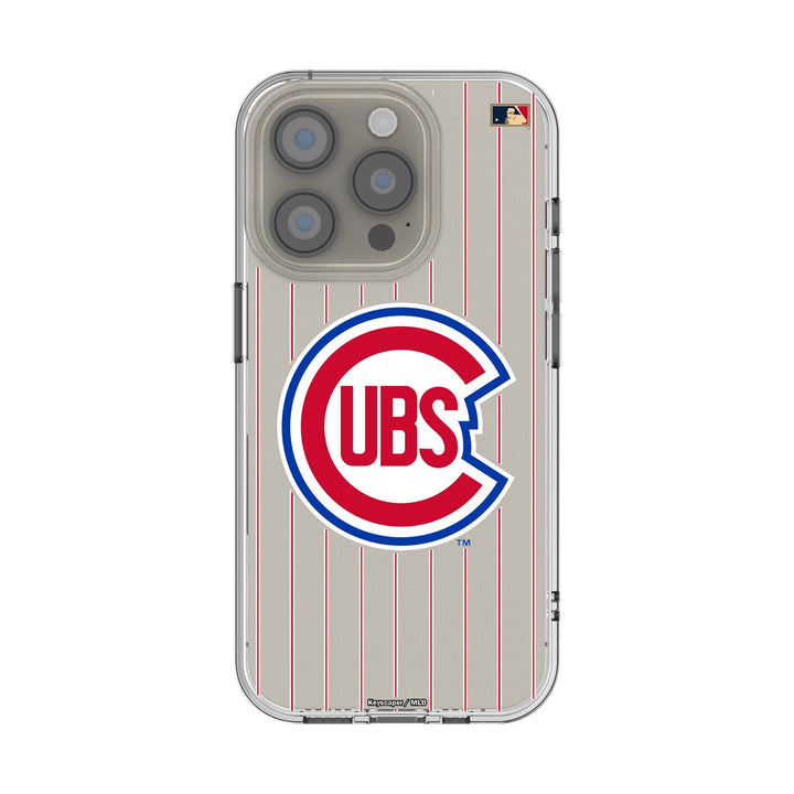 Chicago Cubs 1948-1956 - Cooperstown Collection Pinstripe Clear Phone Case for Apple iPhone Phone Cases Keyscaper