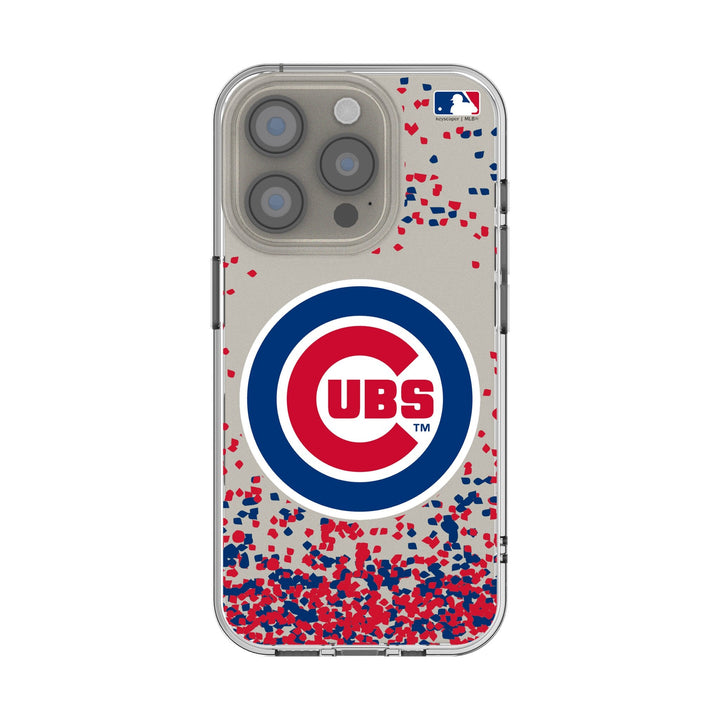 Chicago Cubs Confetti Clear Phone Case for Apple iPhone Phone Cases Keyscaper