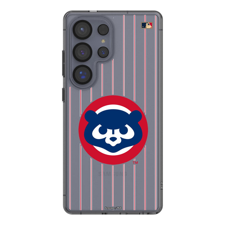 Chicago Cubs Home 1979-1993 - Cooperstown Collection Pinstripe Clear Phone Case for Samsung Galaxy Phone Cases Keyscaper