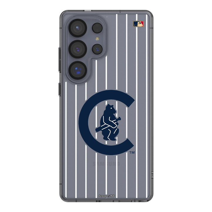 Chicago Cubs 1911-1912 - Cooperstown Collection Pinstripe Clear Phone Case for Samsung Galaxy Phone Cases Keyscaper