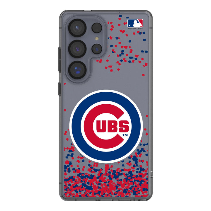 Chicago Cubs Confetti Clear Phone Case for Samsung Galaxy Phone Cases Keyscaper