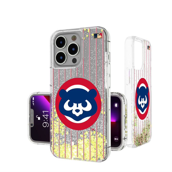 Chicago Cubs Home 1979-1993 - Cooperstown Collection Pinstripe Glitter Phone Case Phone Cases Keyscaper