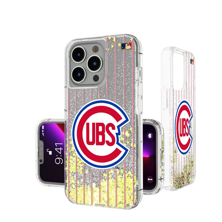Chicago Cubs 1948-1956 - Cooperstown Collection Pinstripe Glitter Phone Case Phone Cases Keyscaper