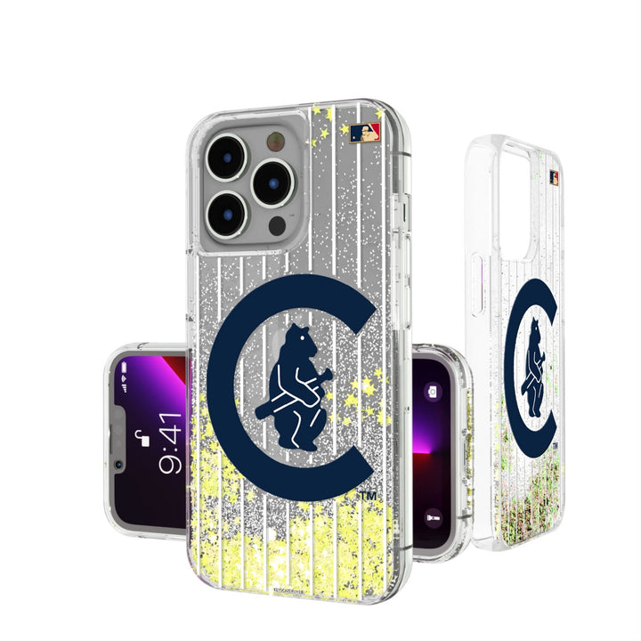 Chicago Cubs 1911-1912 - Cooperstown Collection Pinstripe Glitter Phone Case Phone Cases Keyscaper