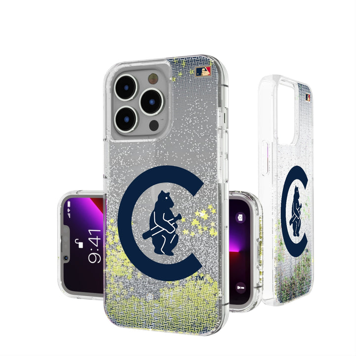 Chicago Cubs 1911-1912 - Cooperstown Collection Linen Glitter Phone Case Phone Cases Keyscaper