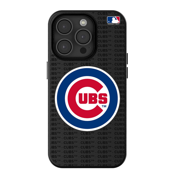Chicago Cubs Text Backdrop MagSafe Compatible Phone Case for Apple iPhone Phone Cases Keyscaper