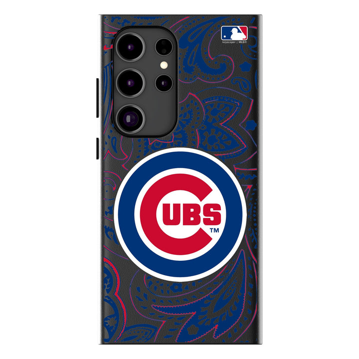 Chicago Cubs Paisley MagSafe Compatible Phone Case for Samsung Galaxy Phone Cases Keyscaper