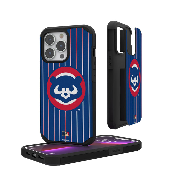 Chicago Cubs Home 1979-1993 - Cooperstown Collection Pinstripe Rugged Phone Case Phone Cases Keyscaper