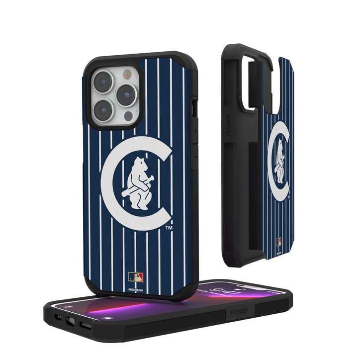 Chicago Cubs 1911-1912 - Cooperstown Collection Pinstripe Rugged Phone Case Phone Cases Keyscaper
