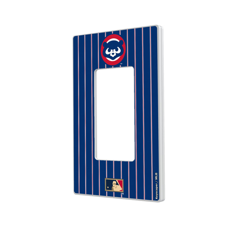Chicago Cubs Home 1979-1993 - Cooperstown Collection Pinstripe Hidden-Screw Light Switch Plate Light Switch Plates Keyscaper